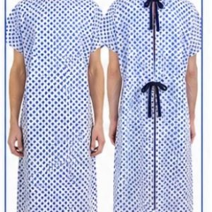 Camisola Hospitalar Masculina em Percal 100% Algodão 180 Fios