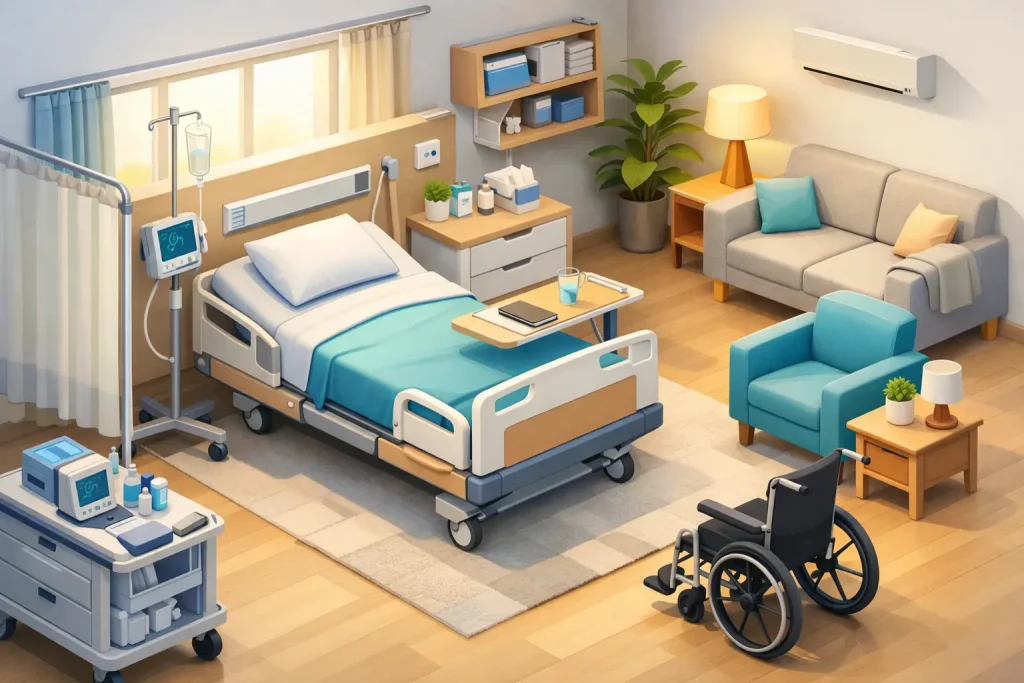 Como montar quarto para home care sem erro