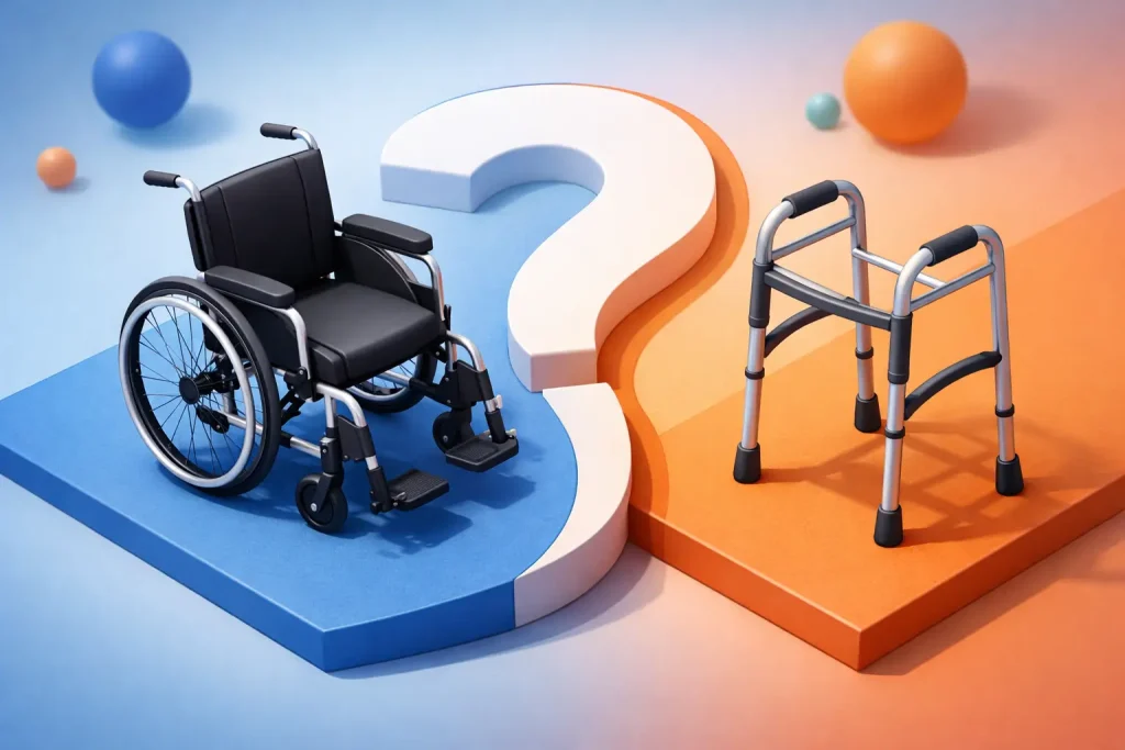 Cadeira de rodas ou andador: qual é melhor?