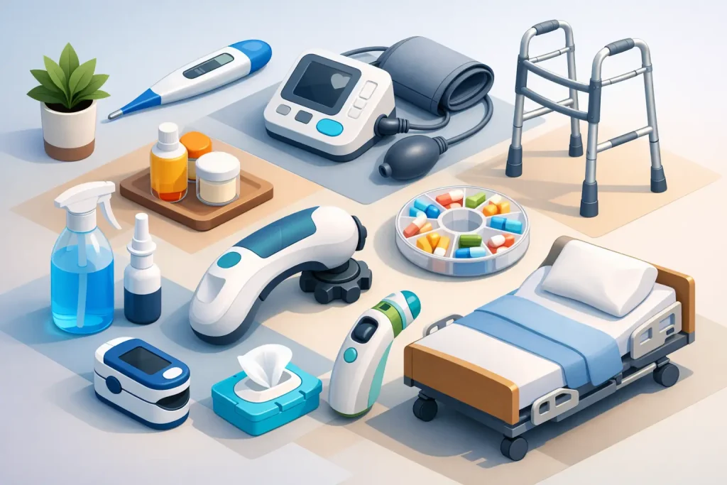 7 produtos úteis para cuidado domiciliar em casa
